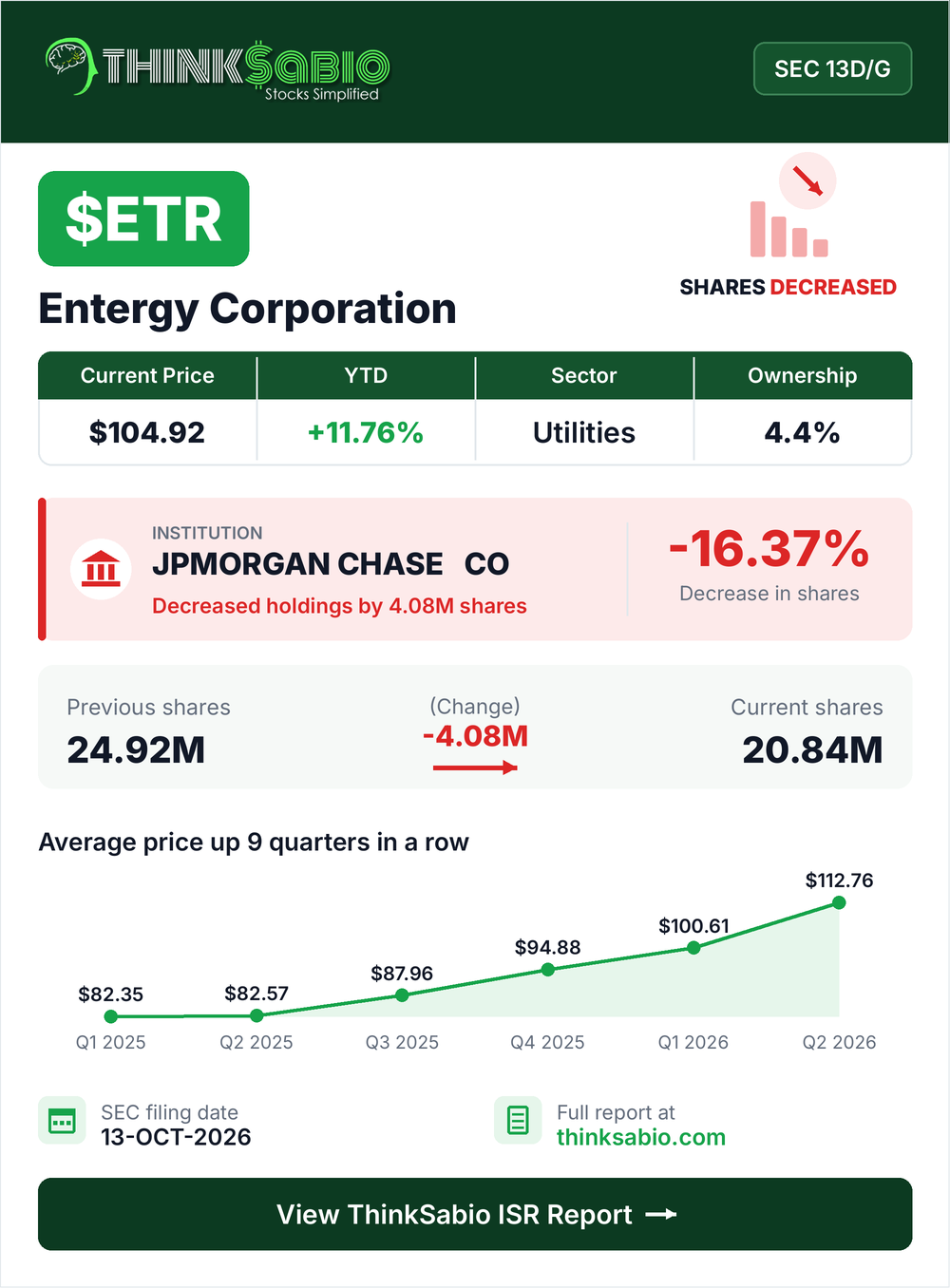 $ETR SEC 13D/G filing card