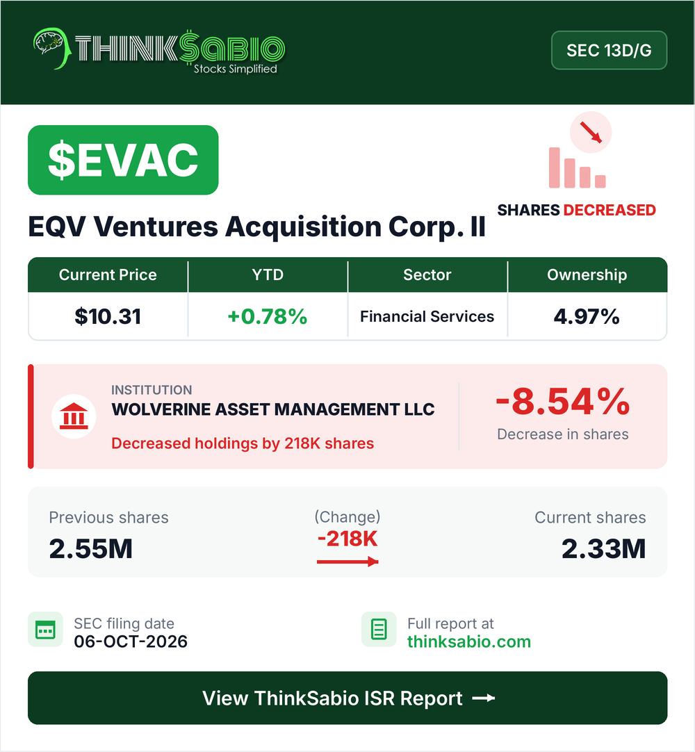$EVAC SEC 13D/G filing card